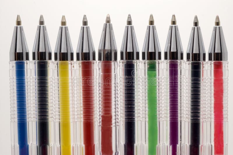 Coloured pens.