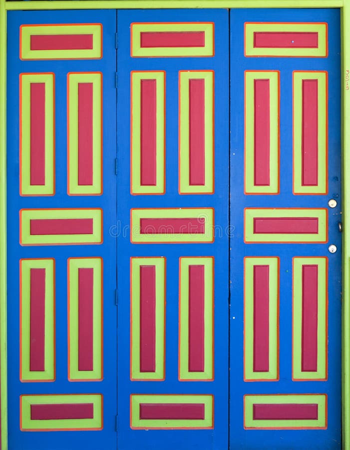 Colourful architecture in Guatape, Colombia stock images.