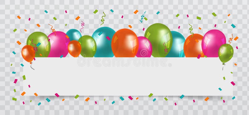 Surprise, party streamers with confetti Stock Vector