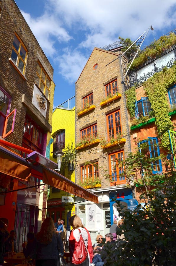 Colourful Neal's Yard Near Covent Garden In London Editorial Stock