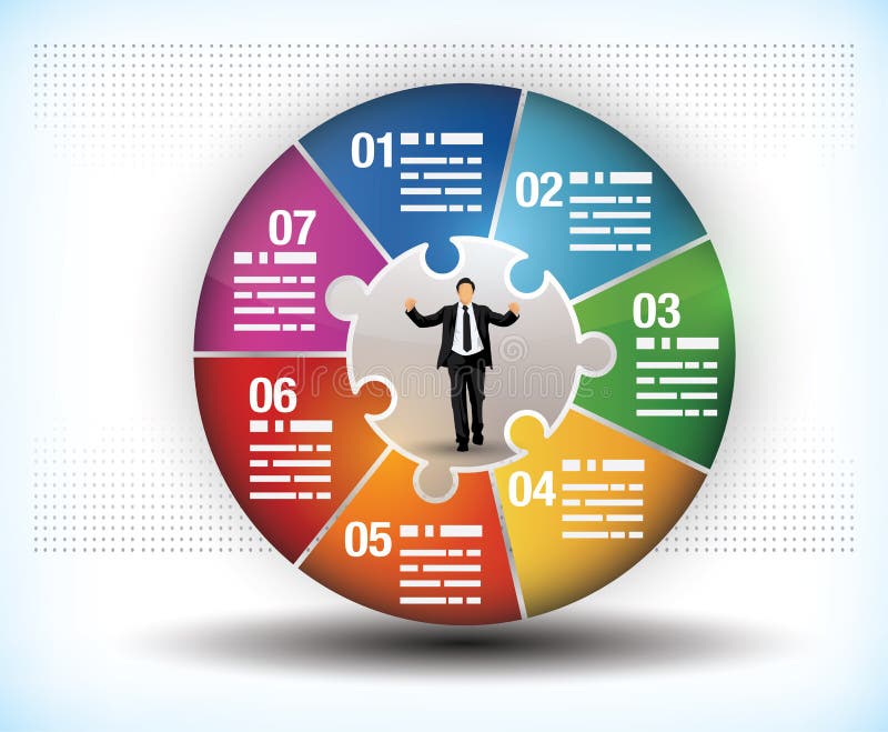 Colourful business wheel chart