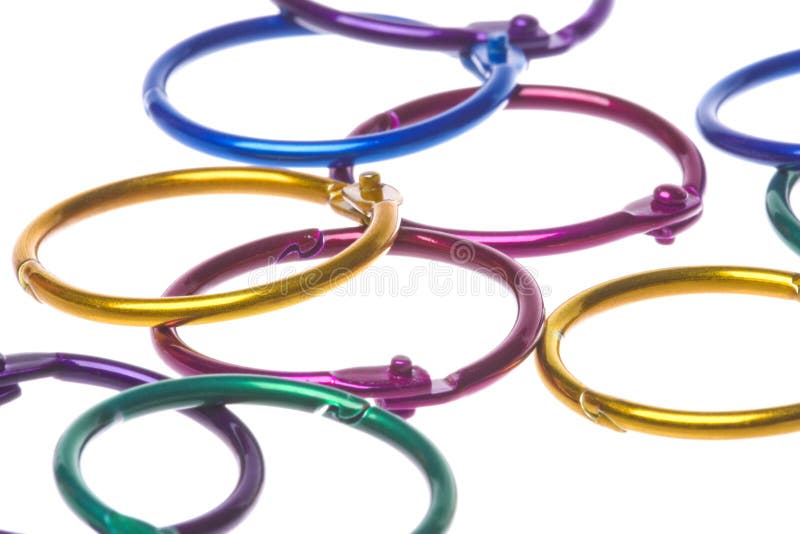 Colourful Card Rings Macro Isolated Stock Image Image of bangle