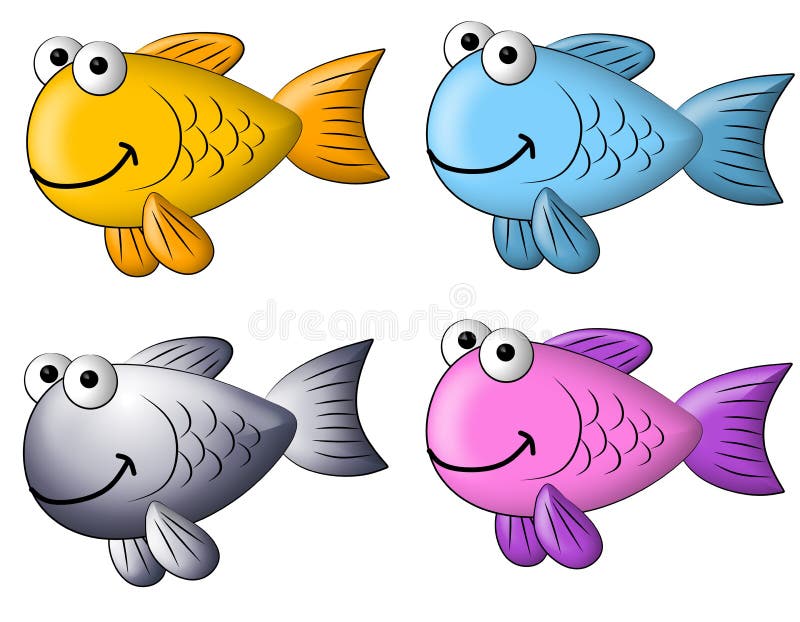 Colourful Cartoon Fish Clip Art