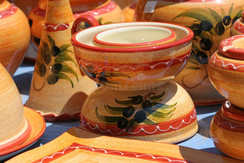 Colourful ceramics on the French Riviera