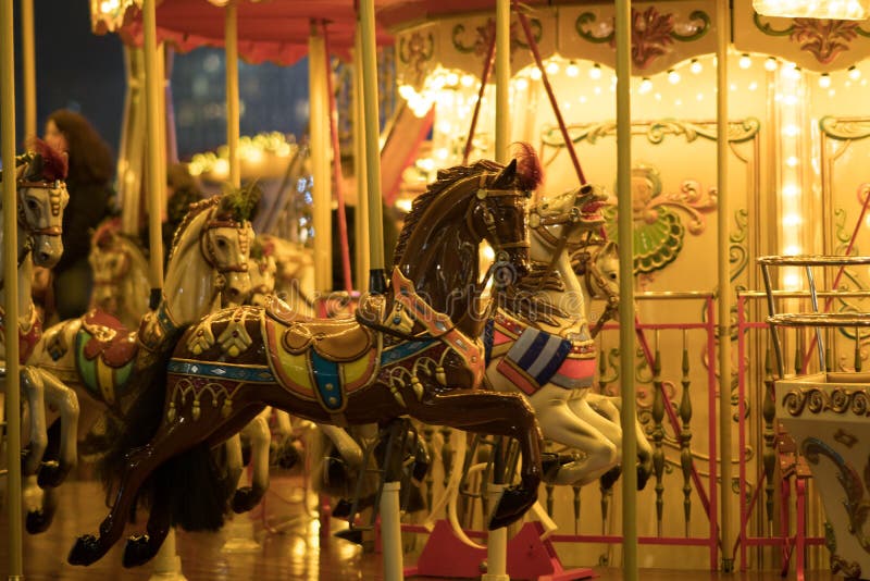 Colourful Christmas Carousel Stock Photo Image of activities
