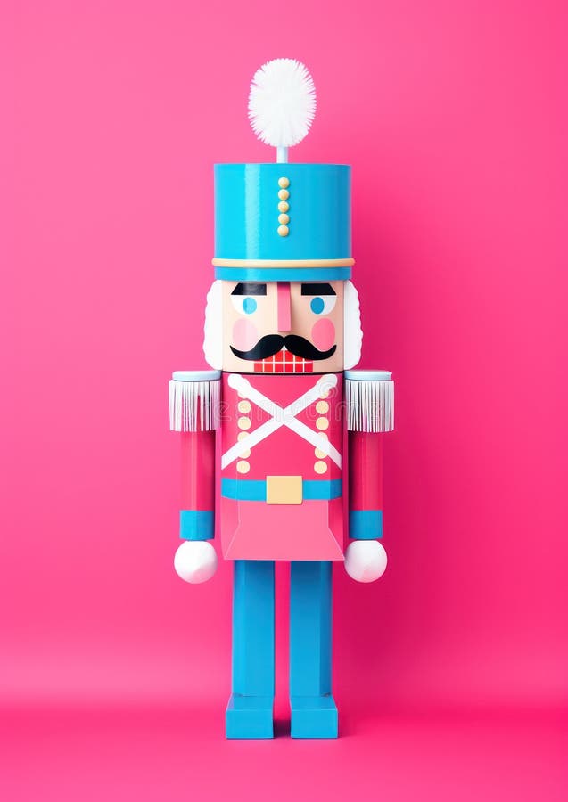Colourful Christmas Nutcracker Illustration Stock Illustration