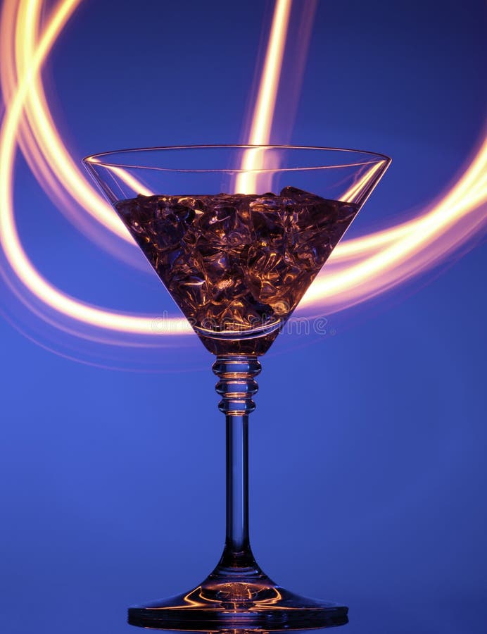 Blue Cocktail with Splash of Light on Red Stock Image - Image of liquor ...