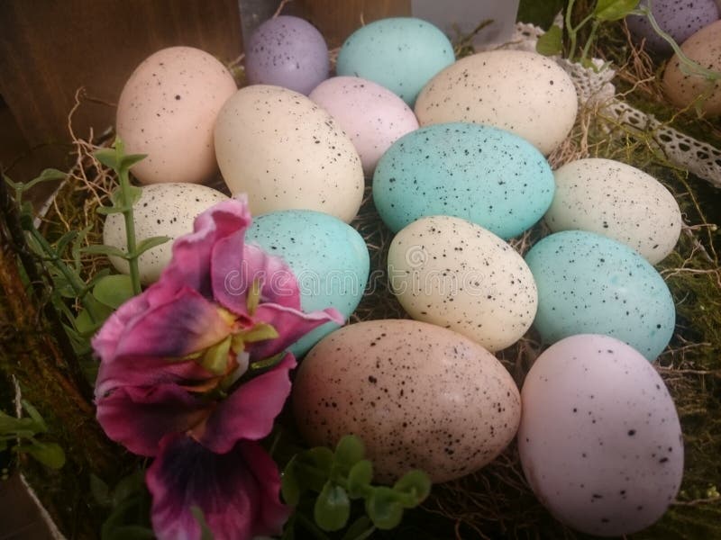 Colourful Easter Eggs composition royalty free stock image Colourful Easter Eggs composition royalty free stock image
