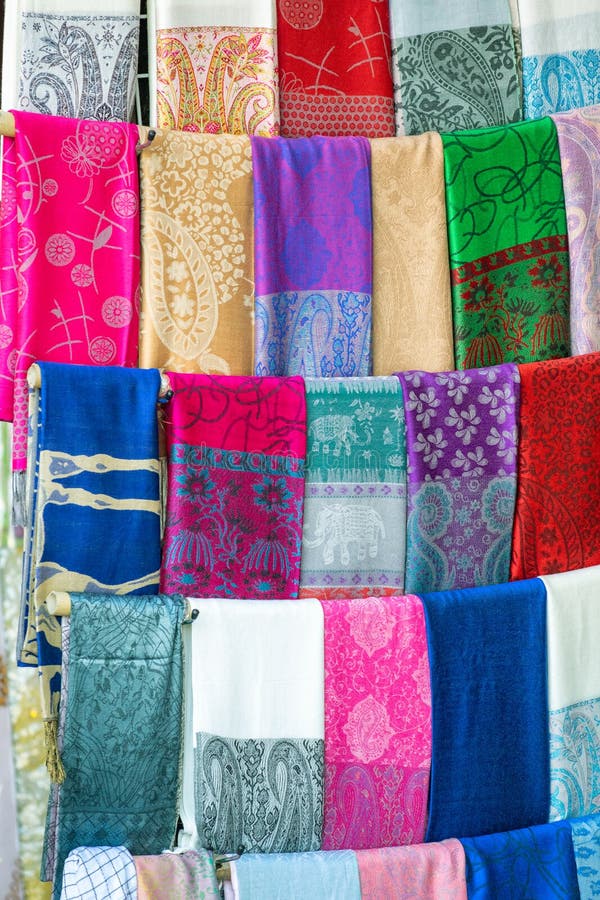 Colourful Fabrics, Islamic Culture and Dresses Stock Image Image of
