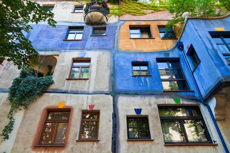 Colourful Facade of the Hundertwasser House