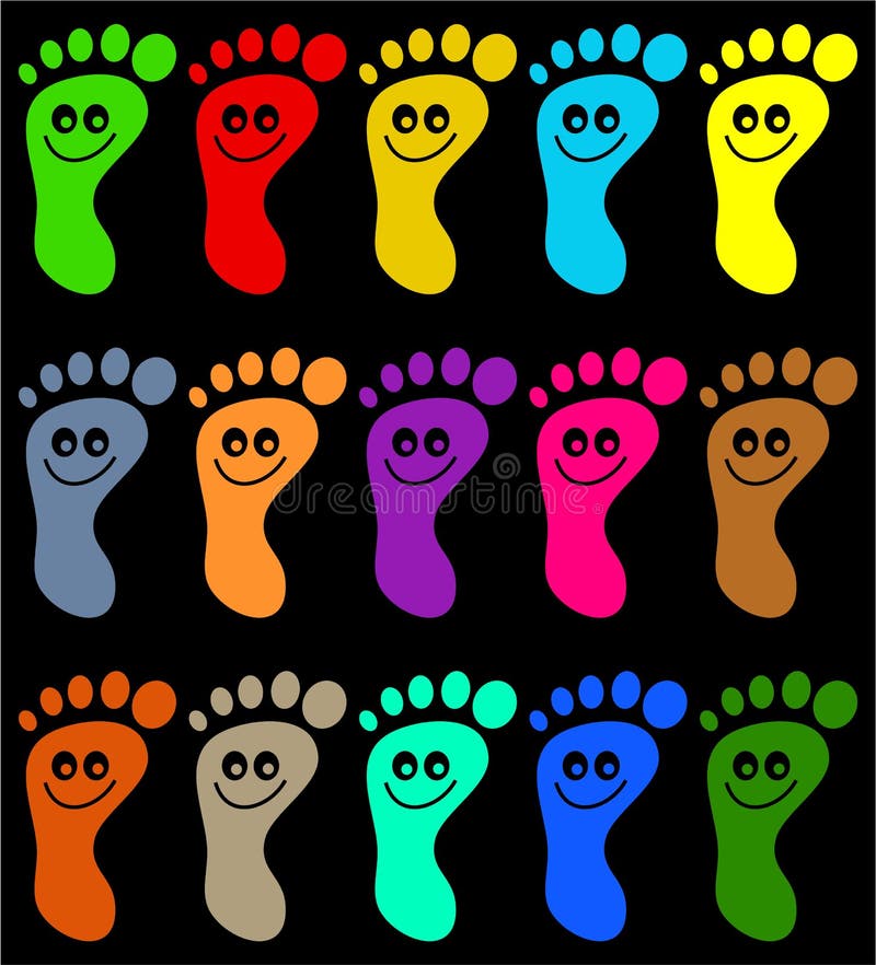 Colourful feet