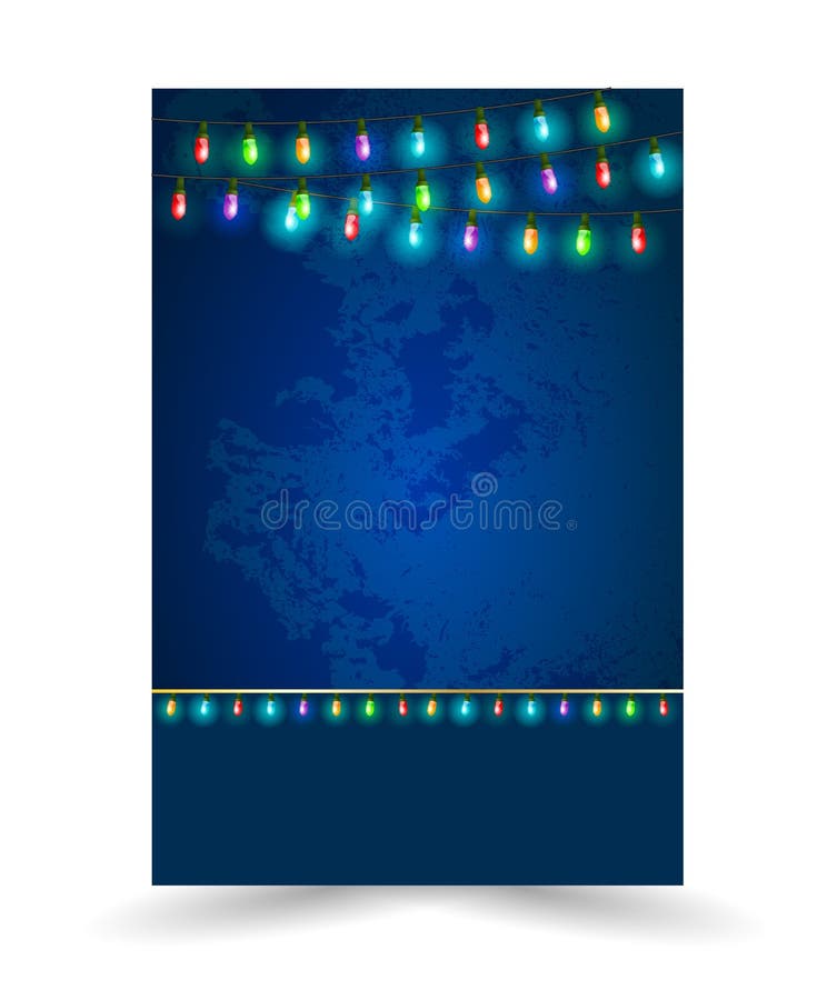 Colourful Glowing Christmas Lights vector illustration