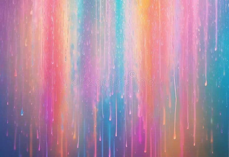 Colourful, glowing rain art background banner vector illustration