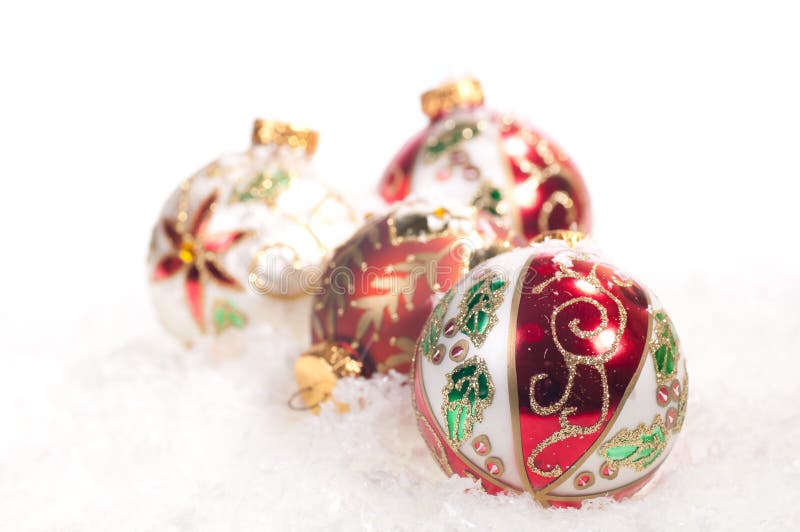 Colourful Hand Painted Glass Baubles Stock Photo Image of closeup