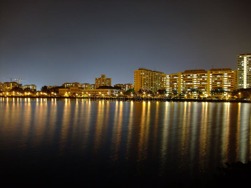 Colourful light reflection at Pandan Reservoir