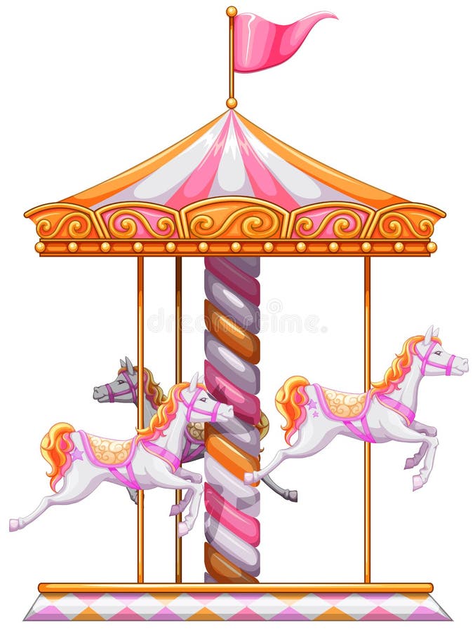 A colourful merry-go-round royalty free illustration A colourful merry-go-round royalty free illustration