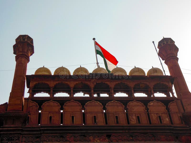 Colourful Old Architecture inside Red Fort in Delhi India, Famous Red Fort inside view royalty free stock photos