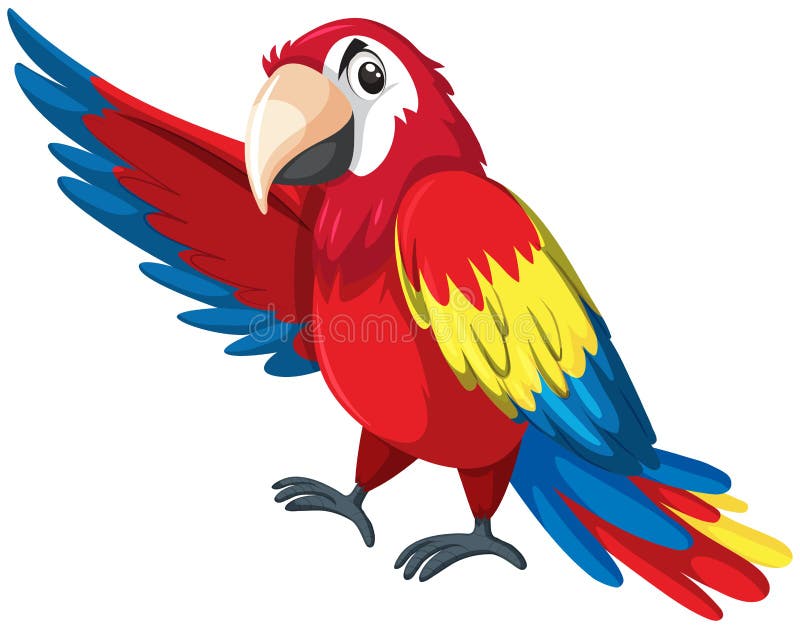 Colourful parrot bird stock vector. Illustration of flying - 22681657