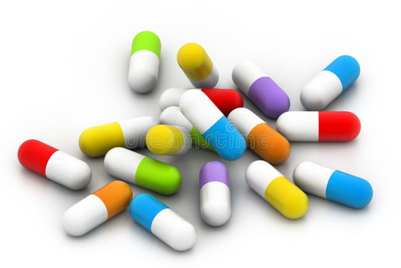 Colourful pills