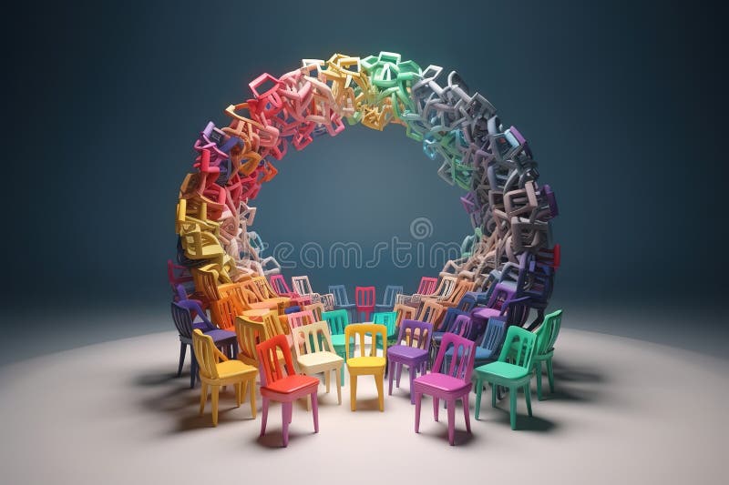 Chairs Arranged Circle Stock Illustrations 65 Chairs Arranged Circle
