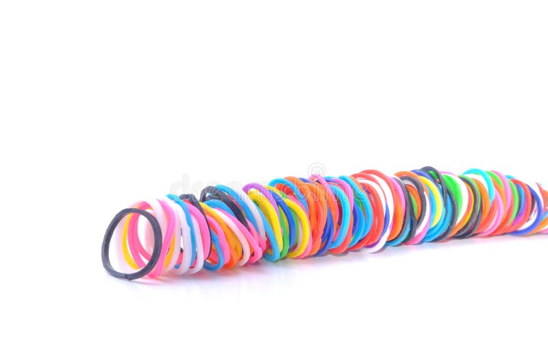 Colourful Rubber bands stock image. Image of office, green 51132537