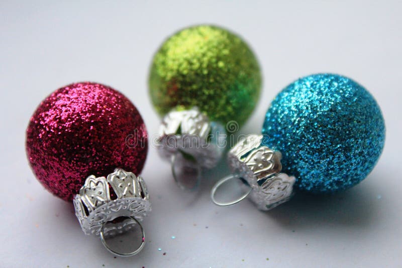 Colourful Shiny Christmas Baubles Stock Photo - Image of colors, warm ...