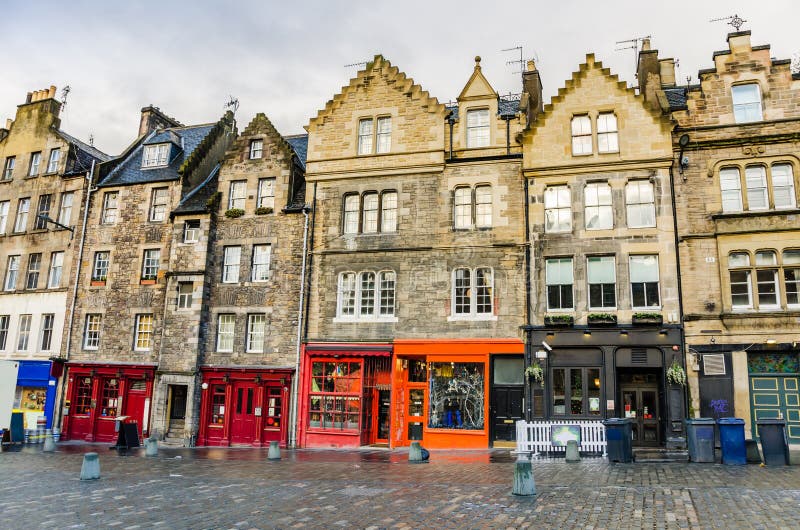 Colourful Shopfronts in Edinburgh Old Town royalty free stock photography Colourful Shopfronts in Edinburgh Old Town royalty free stock photography