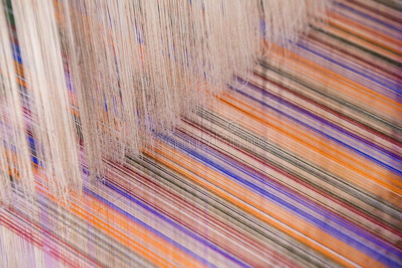 Colourful silk thread stock photo