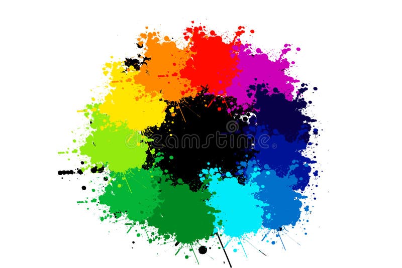 Colourful splash royalty free illustration