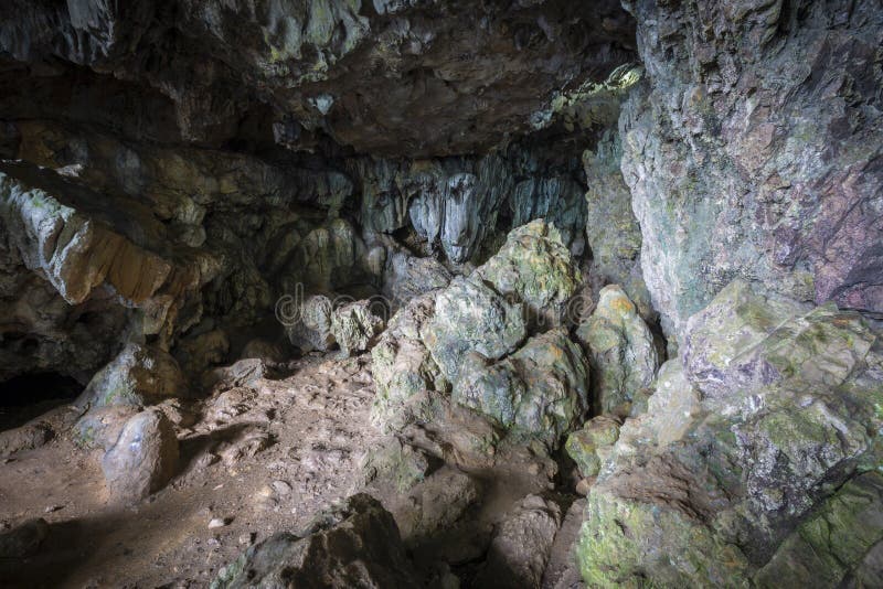 Colourful stones inside Mawsmai Cave,Cherrapunjee,Meghalaya,India stock photography Colourful stones inside Mawsmai Cave,Cherrapunjee,Meghalaya,India stock photography