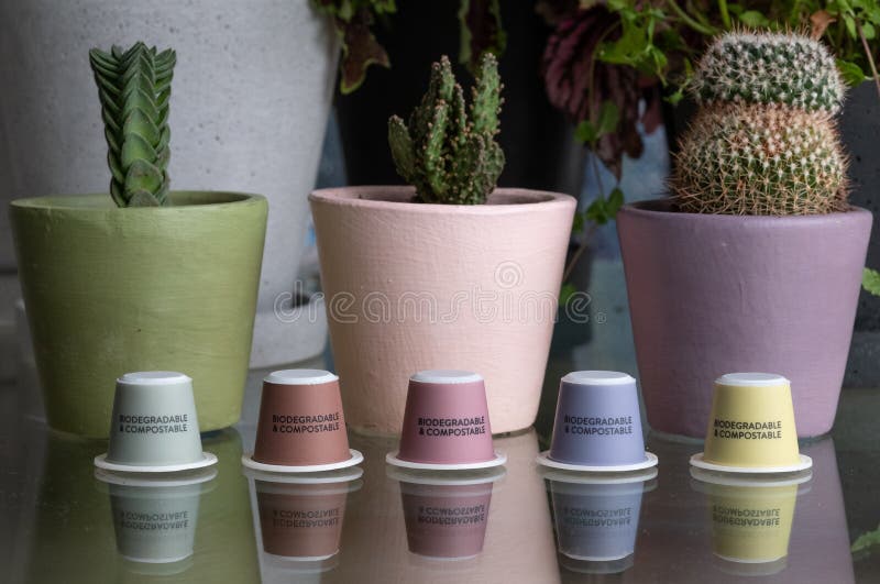 Colourful, Sustainable Eco Friendly Coffee Capsules. the Pods are