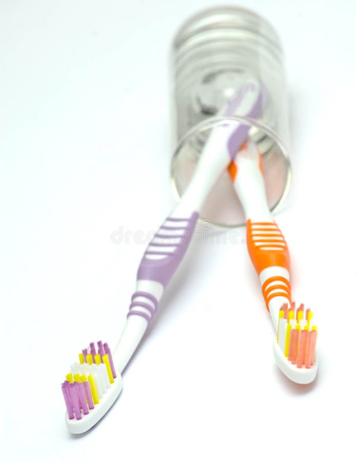 Colourful toothbrushes