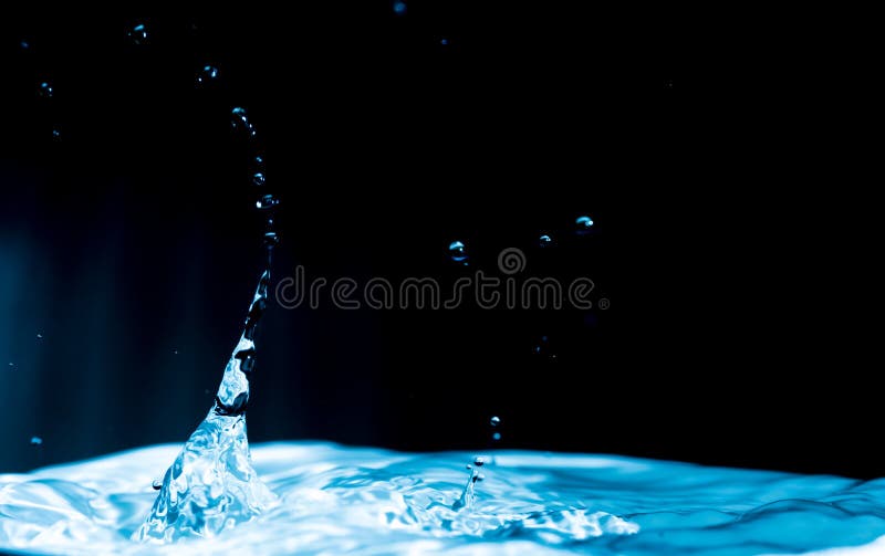 Colourful Water Drop Splash Water Droplet On Dark Background Ocean Blue Water Droplet Stock Photo Image Of Concept Liquid