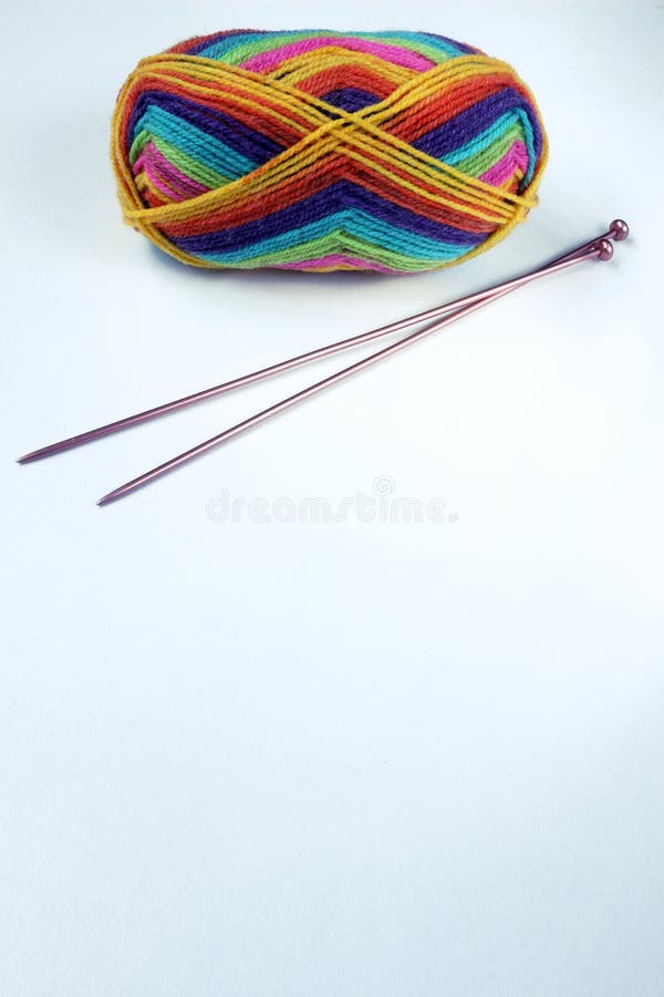 Wool and Knitting Needles stock photo. Image of colors 137954436