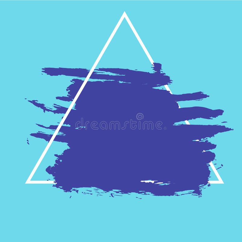 Colpi astratti della pittura su fondo blu con la struttura geometrica illustrazione di stock Colpi astratti della pittura su fondo blu con la struttura geometrica illustrazione di stock