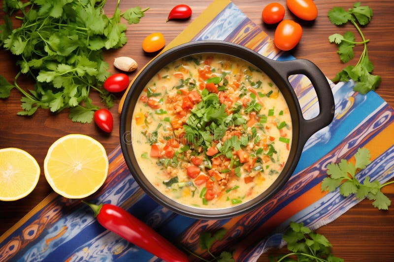 Colpi di queso dip di pomodori a cubetti e di cilantro royalty illustrazione gratis