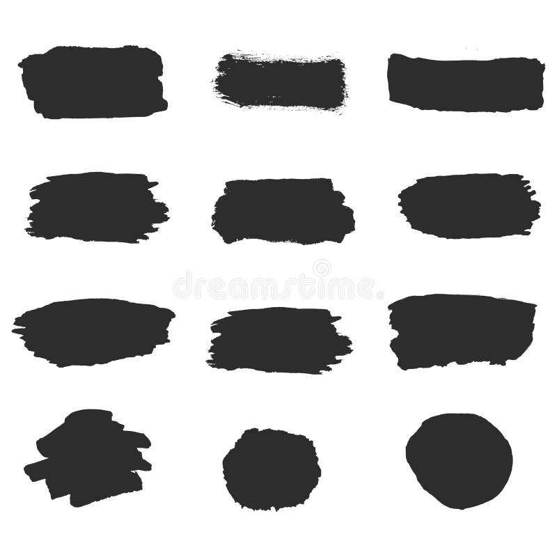 Colpi neri della spazzola dell'inchiostro di vettore di pittura su fondo bianco Fissi la linea o la struttura della raccolta Insi illustrazione vettoriale Colpi neri della spazzola dell'inchiostro di vettore di pittura su fondo bianco Fissi la linea o la struttura della raccolta Insi illustrazione vettoriale