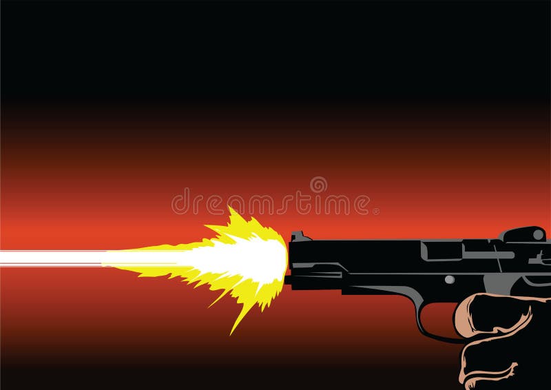 Colpo della pistola illustrazione vettoriale