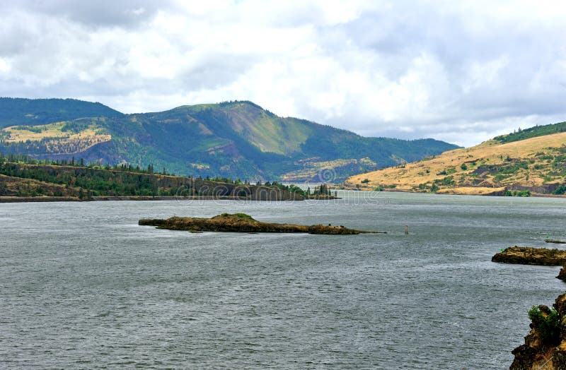 Columbia River Gorge. The Columbia River Gorge is a canyon of the Columbia River in the Pacific Northwest of the United States stock photo Columbia River Gorge. The Columbia River Gorge is a canyon of the Columbia River in the Pacific Northwest of the United States stock photo