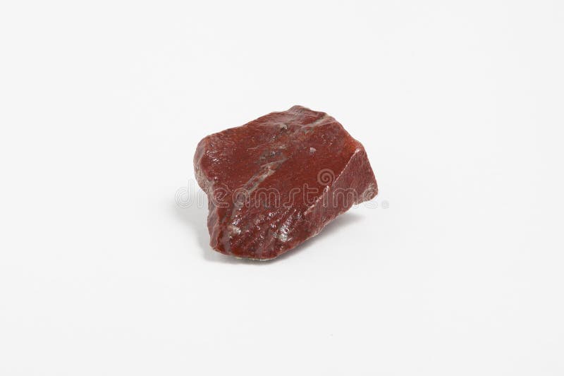 Ore columbite red on white background