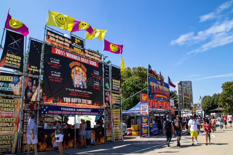 Columbus, l'Ohio - 20 luglio 2019 - jazz e Rib Festival immagini stock Columbus, l'Ohio - 20 luglio 2019 - jazz e Rib Festival immagini stock
