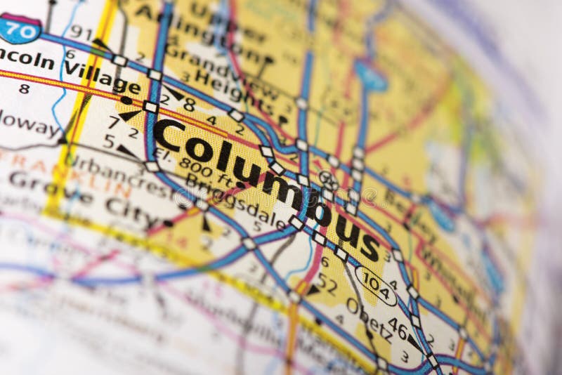 Columbus, Ohio on map