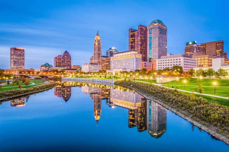 Columbus, Ohio, USA Skyline Stock Image Image of location, landscape