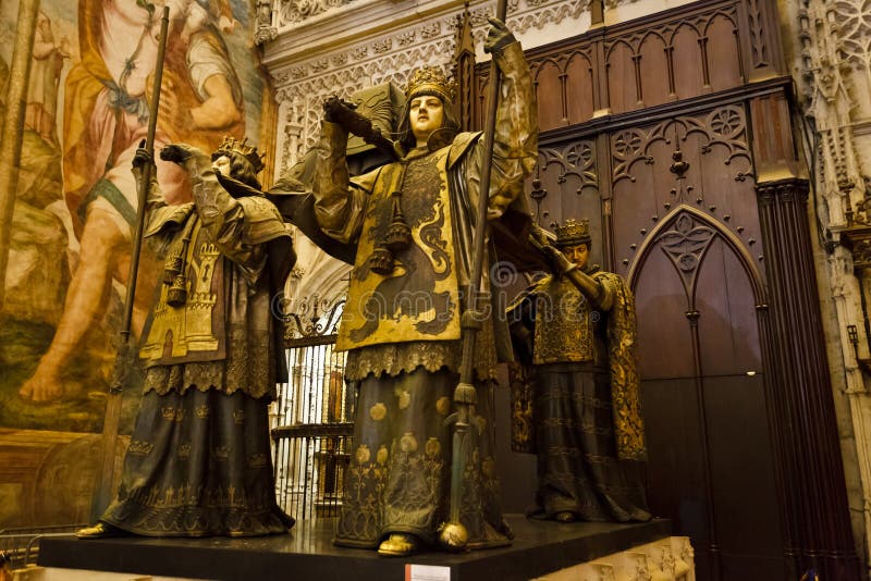 Columbus tomb golden statues of coffin bearers