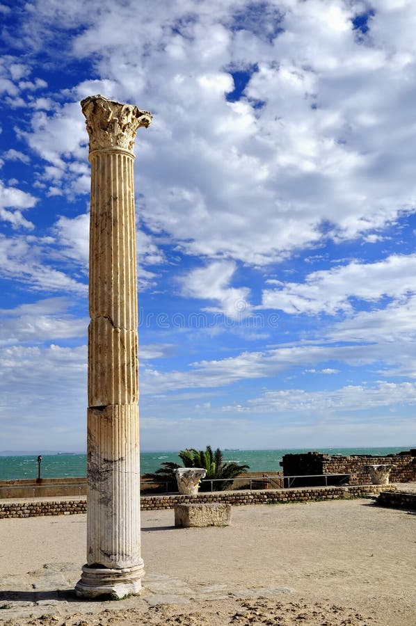 Carthage the Antonine Baths Stock Photo Image of blue, antiquities