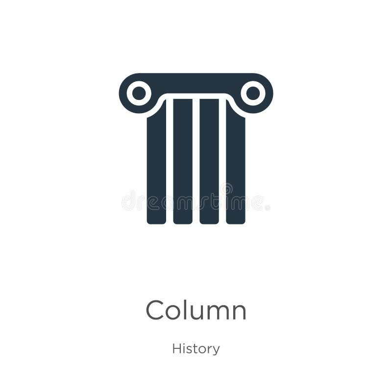 Column Icon Vector. Trendy Flat Column Icon from History Collection