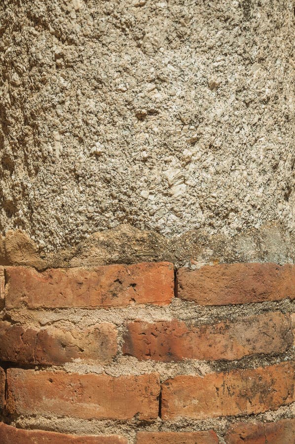 Column made of bricks and cement grout at Merida royalty free stock photography Column made of bricks and cement grout at Merida royalty free stock photography