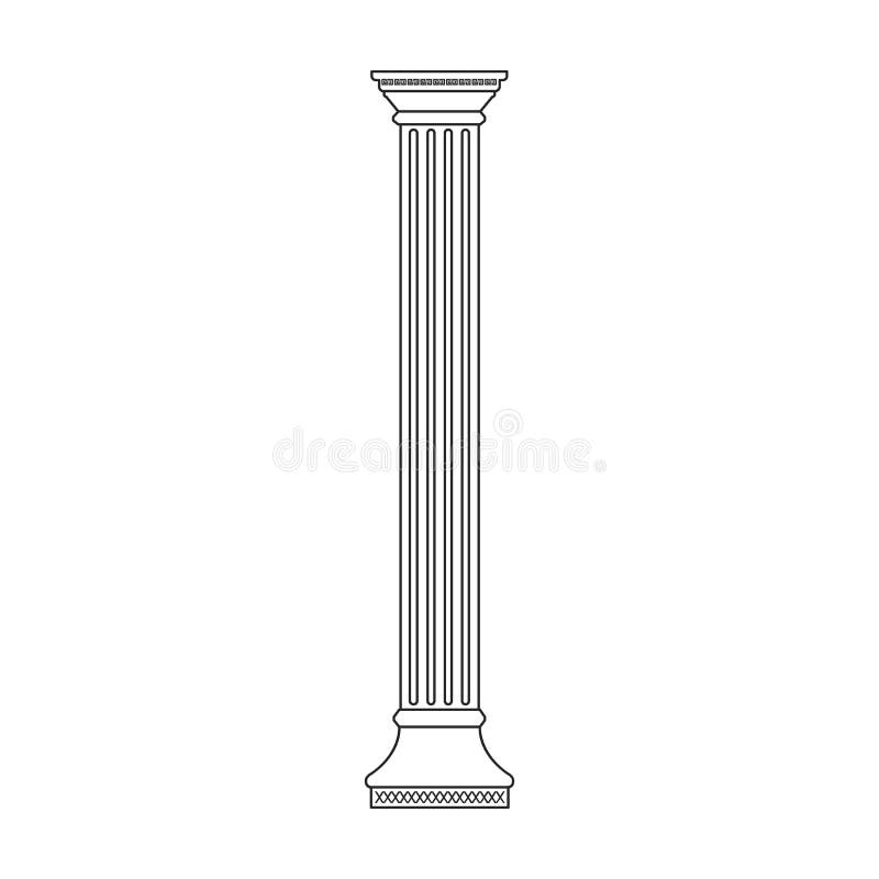Pillar Vector Icon Symbol Illustration Design Stock Vector