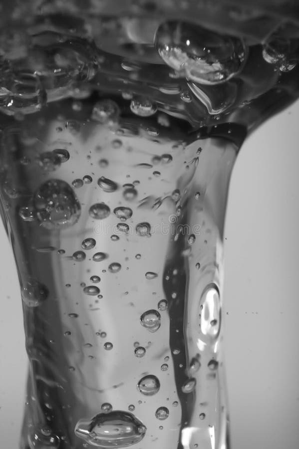 Column of water and bubbles