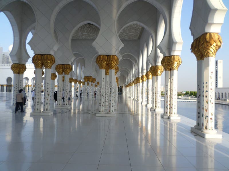 Columns of the Biggest Mosque of the World. Editorial Image Image of